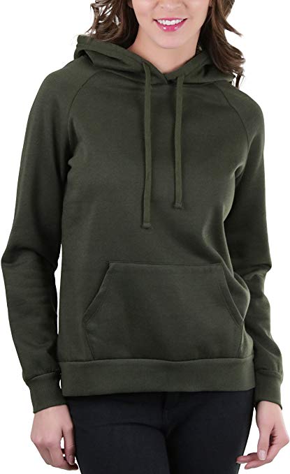 ToBeInStyle Women's Long Sleeve Brushed French Terry Pullover Hoodie