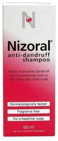 Nizoral Anti Dandruff Shampoo, 60 ml - Pack of 2