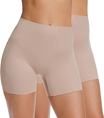 WOWENY Anti Chafing Slip Shorts for Under Dresses Underwear for Women Thigh Bands