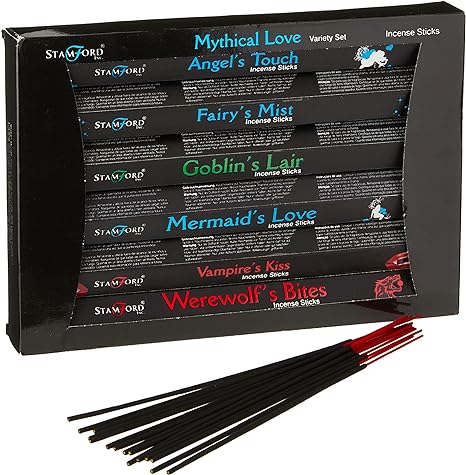 Stamford 37340 Mythical Variety Set Incense 6 Packs x 15 Sticks, Black, One Size