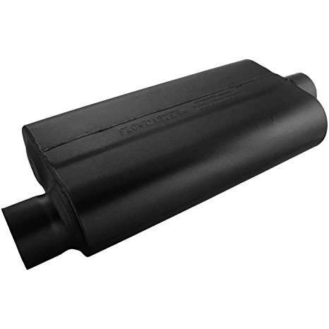 Flowmaster 843051 50 Delta Muffler 409S - 3.00 Offset IN / 3.00 Center OUT - Moderate Sound
