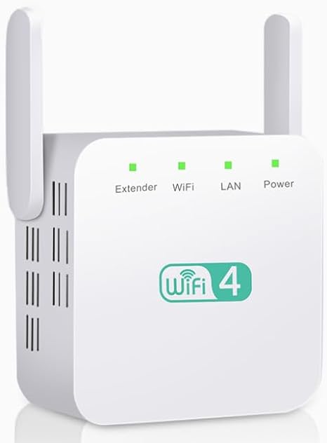 WiFi Range Extender, WiFi Signal Booster to 3650sq.ft and 35 Devices, 2.4G 300Mbps WiFi Extender Booster Wireless with LAN Port, Support AP/RPMode, Compatible with All Routers