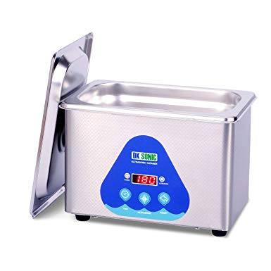 DK SONIC Mini Ultrasonic Cleaner 700mL 42KHz Sonic Cleaner with Digital Timer Basket for Jewelry,Ring,Eyeglasses,Denture,Watchband,Coins,Small Metal Parts etc