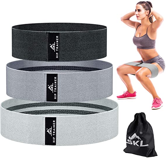 Resistance Bands for Legs and Butt Exercise Bands Set Booty Bands Hip Bands Wide Workout Bands Sports Fitness Bands Resistance Loops Band Anti Slip Elastic (Set 3)