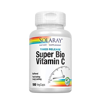 Solaray Super Bio C Buffered 500 mg Capsules, 100 Count