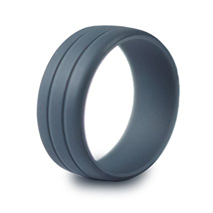 Enso Mens Ultralite Silicone Ring - Safe Wedding Band for Sports, Work, Gym, Military, First Responders.