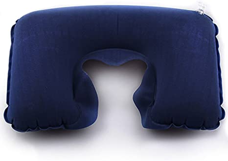 U Shaped Inflatable Neck Pillow for Travel, Airplane, Car, Home, & Office