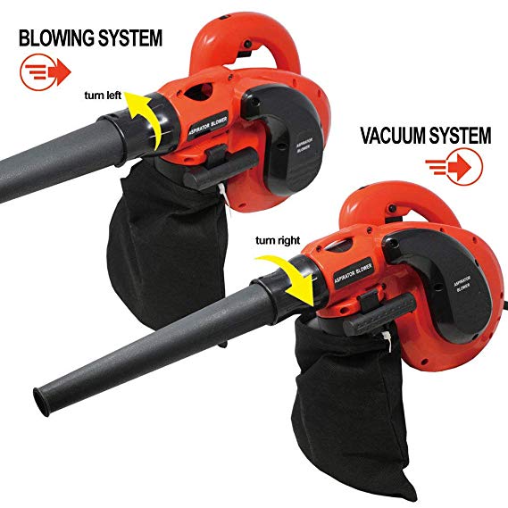 Toolman Corded Electric Leaf Sweeper Vacuum Blower 6 Speed 1200W 10A Perfect with Household Work with DeWalt Ryobi Bosch Skill Accessories