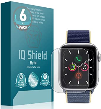 IQ Shield Matte Screen Protector Compatible with Apple Watch Series 6 (40mm)(6-Pack) Anti-Glare Anti-Bubble Film