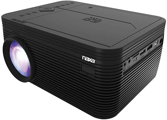 Naxa Electronics Home Theater 720P LCD Projector with Built-in DVD Player, 150-inch, Black