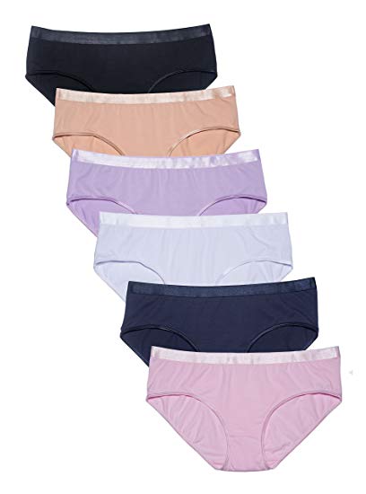 COSOMALL Women's Cotton Underwear Beyond Soft Briefs Panties Pack of 6