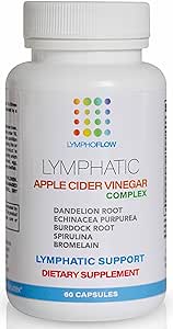 Bruizex Apple Cider Vinegar Complex Capsules, Lymphatic Drainage Apple Cider Vinegar Detox Supplement, Promotes Lymphatic Health, Body Cleanse & Detox, 60 Capsules