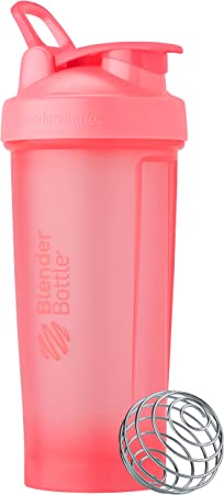 BlenderBottle Classic V2 Shaker Bottle Perfect for Protein Shakes and Pre Workout, 28-Ounce, Light Pink