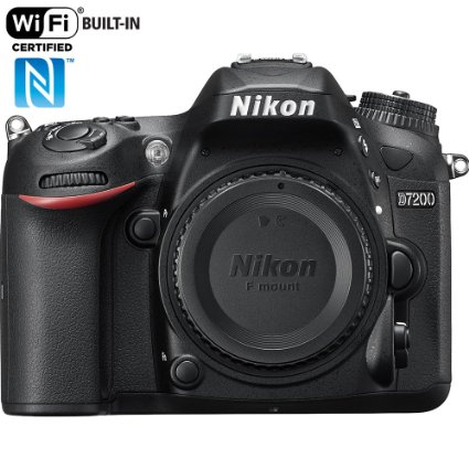 Nikon D7200 24.2 MP DX-format Digital SLR Body with Wi-Fi and NFC (Black)(Certified Refurbished)