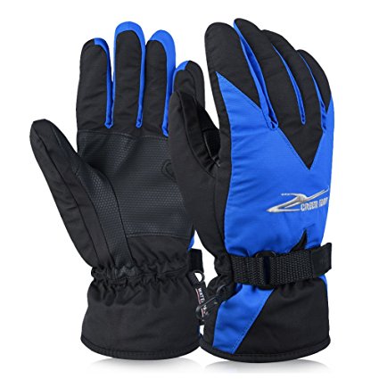 Vbiger Ski Gloves Snow Mittens Waterproof Winter Warm Cycling Gloves