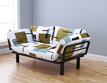 Best Futon Lounger Sit Lounge Sleep Smaller Size Furniture is Perfect for College Dorm Bedroom Studio Apartment Guest Room Covered Patio Porch . FREE KITTY KEYCHAIN INCLUDED (RECONSTRUCTION)