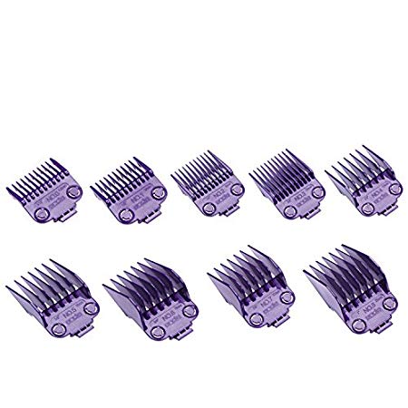 Andis Master Dual Magnet Small 5-Comb Set and A Large 4-Comb Set with a BeauWis Blade Brush