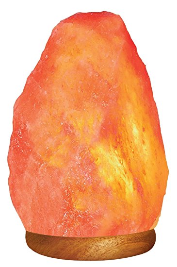 Himalayan Natural Crystal Salt Lamp with Bulb and Cord - By Yogavni™ (~ 8 Inch with Dimmer)