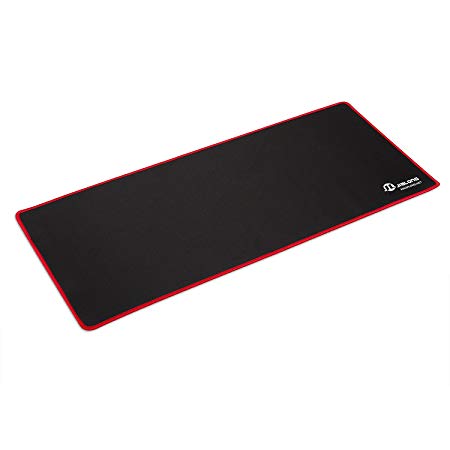 JIALONG Gaming Mouse Pad XL 700x300mm，3mm Thick Non-Slip Water-Resistant Rubber Base with Stitched Edges for PC Laptop Computer - Red