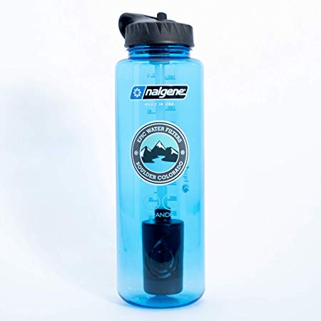 Epic Nalgene OG Grande | Water Filtration Bottle | Wide Mouth 48 oz | USA Made Bottle | American Made Filter Removes 99.99% of Tap Water Contaminants Lead Chlorine Chromium 6 Arsenic Chloroform