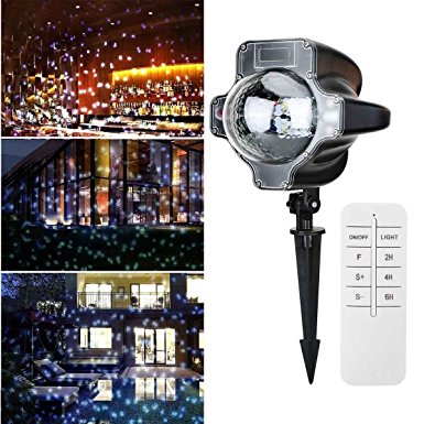 LED Snowfall light, Rotatable Snowflake Projector Lamp Specially Designed Waterproof Landscape Decoration Lighting for Halloween, Christmas Holiday, Garden Decoration With Remote Controller