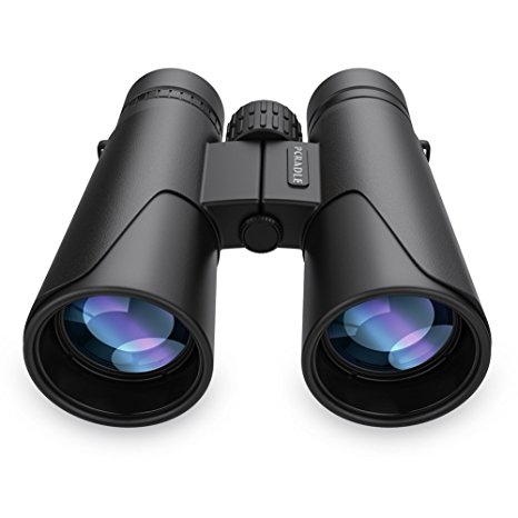 Pcradle 12X42 HD Binoculars. Lightweight and Compact for Clear Bird Watching Outdoor Sports Games and Concerts (Black-Black)