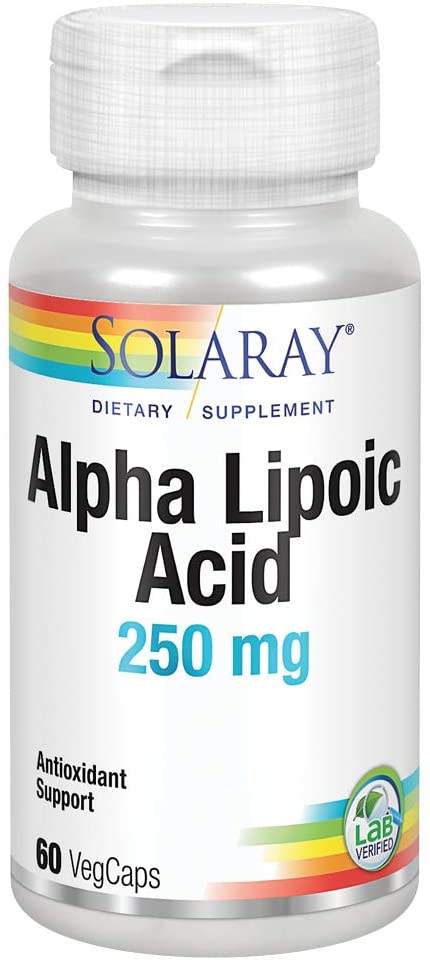 Solaray Alpha Lipoic Acid 250 mg | Healthy Antioxidant Activity & Energy Metabolism Support | Non-GMO & Vegan | 60 VegCaps