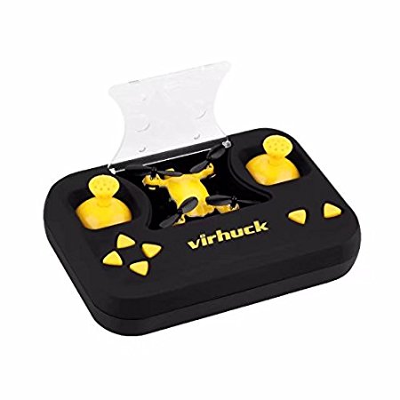 Virhuck volar-360 RC Nano Drone 2.4 GHz 4.5 CH 6 AXIS GYRO System Multicolor LED Lights Headless/One Key Return Mode Quadcopter Yellow