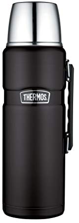 Thermos Stainless King 68 Ounce Vacuum Insulated Beverage Bottle, Matte Black