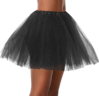 Women Teen Adult Classic Elastic 3 4 5 Layered Tulle Tutu Skirt Costume Bottom