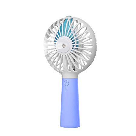 ohderii Handheld Fan - Mini Misting Fan Portable Battery Operated Electric USB Fan Personal Cooling Fan Water Spray Fan with Personalized Cooling Humidifier for Home,Outdoor,Office,Travel (Blue)