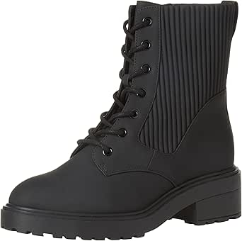 Amazon Essentials Women's Rubberized Combat Boot with Chunky Outsole