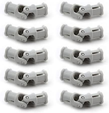 LEGO Technic - 10 x small universal joint in new light grey, 3 studs long