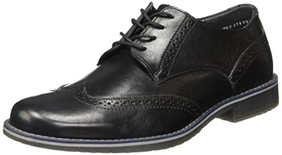 Flexi Jeremy 92402 Men's Black Leather Wingtip Oxford | Lace Dress Shoe | Handmade in Mexico