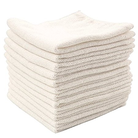 Dry Rite's Best Magic Microfiber Cloth- Super Soft- Professional Series Cleaning Towels for Chrome, Kitchen, Bath, TV, Glass- Perfect Baby Washcloth- Scratch, Lint & Streak Free, Use Wet/Dry 12" x 12"