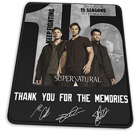 15 Years of Supernatural 2005 2020 15 Seasons Tshirt Thanks for Your Memories Mouse Pad