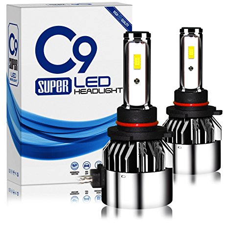 Treedeng 9012 LED Headlight Bulbs All-in-One Conversion Kit, Turbo Heat Dissipation, 72W 8000LM 6000K, IP68 Waterproof, 2 Year Warranty