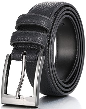 Marino’s Men Genuine Leather Dress Belt with Single Prong Buckle