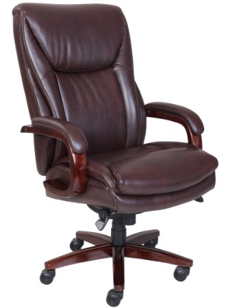 La Z Boy Edmonton 45764 Bonded Leather Office Chair Coffee Brown