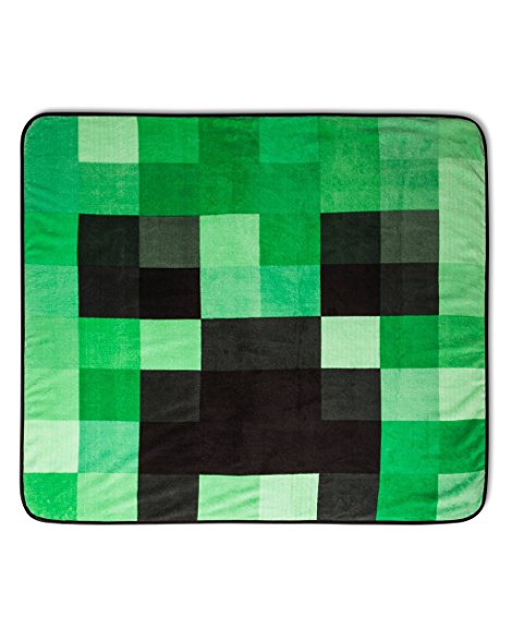 Minecraft Plush Throw Blanket Creeper 53 x 53 Super Soft