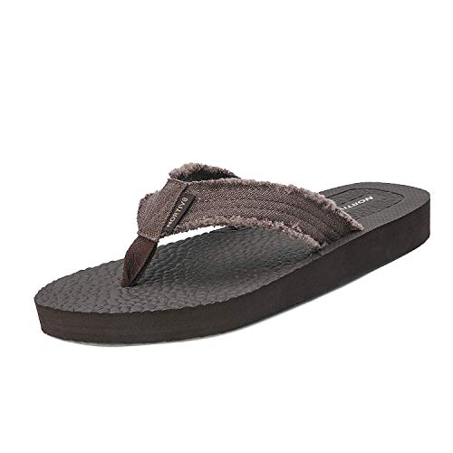 NORTIV 8 Men's Thong Flip Flops Sandals Comfortable Light Weight Beach Sandal