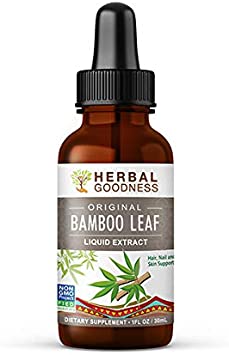 Bamboo Leaf Liquid Extract - Organic Non GMO Hair, Nail & Skin - Supplement-1 oz Bottle- Made in USA