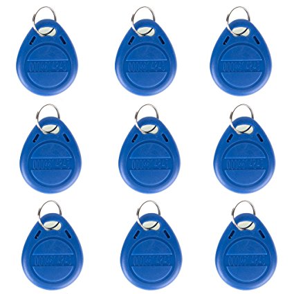 UHPPOTE Proximity EM4100 EM4102 125KHz RFID ID Card Tag Token Key Chain Keyfob Read Only Color Blue pack of 100