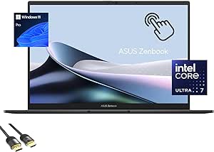 ASUS Zenbook Laptop, 14” WUXGA OLED Touchscreen Display, Intel Core Ultra 7-155H (Up to 4.8Ghz), Intel Arc Graphics, 16GB RAM, 2TB PCIe 4.0, WiFi 6E, Backlit KB, TB 4, PDG HDMI Cable, Win 11 Pro