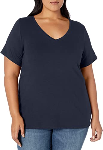 Amazon Essentials Women's Plus Size Short-Sleeve V-Neck T-Shirt