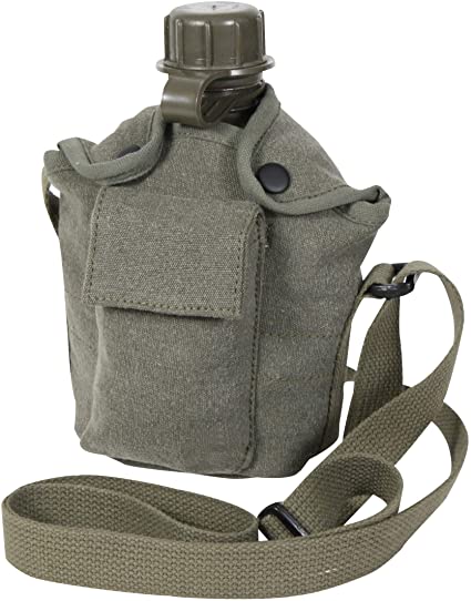 Rothco Vintage Canvas Carry-All Canteen Cover with Shoulder Strap