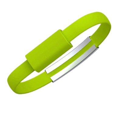 USB to Lightning Data Sync and Charging Cable Bracelet for Iphone 6 (Green)
