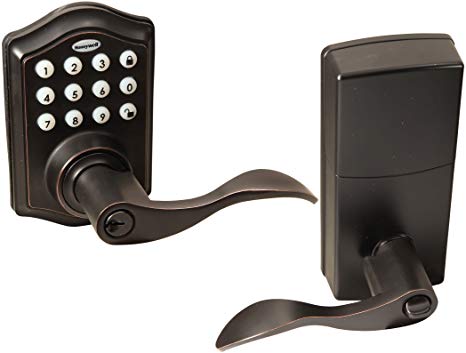 Honeywell Safes & Door Locks - 8734401 Electronic Entry Lever Door Lock, Oil Rubbed Bronze