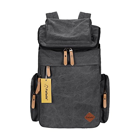 Fafada Multi-Function Vintage Canvas Rucksack School Bag Backpack Hiking Travel Military Backpack Messenger Tote Bag