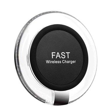 Fast Charge Qi Wireless Charging Pad for Samsung Galaxy S7 / S7 Edge / NOTE 7 / NOTE 5 / S6 Edge Plus / S6 Edge / S6 / NOTE Edge and All Qi Enabled Phones [Sleep Friendly] [Wall Charger NOT Included]
